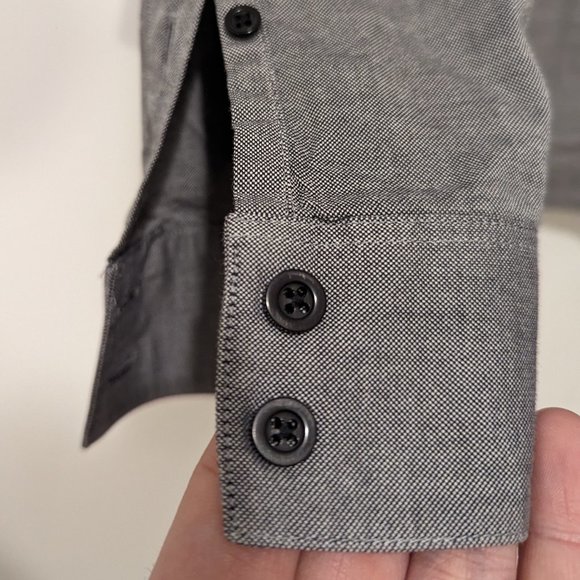 PHILIPPE DUBUC - Front pocket grey shirt - Sz 3 (M) - Picture 6 of 12